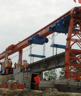 Construction of railway girders for DJP200 frame laying machine