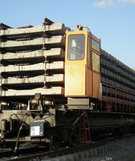 Rail laying machine no. 2 car transport rail